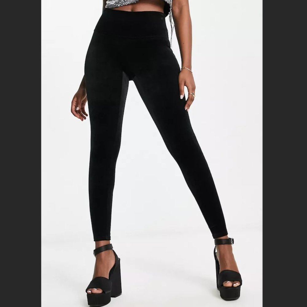 Spanx Black Velvet Leggings - XL